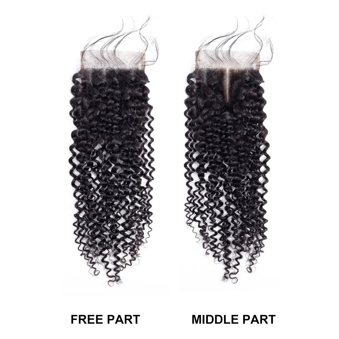 VSHOW HAIR Premium 9A Brazilian Human Virgin Hair Kinky Curly 4 Bundles with Pre Plucked Closure Deal Natural Black - Image 5