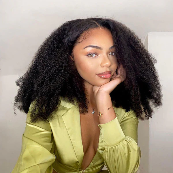 Vshow Bleached Knots Afro Curly Wear Go Wig Ready To Wear HD Lace Glueless Human Hair Wigs - Image 6