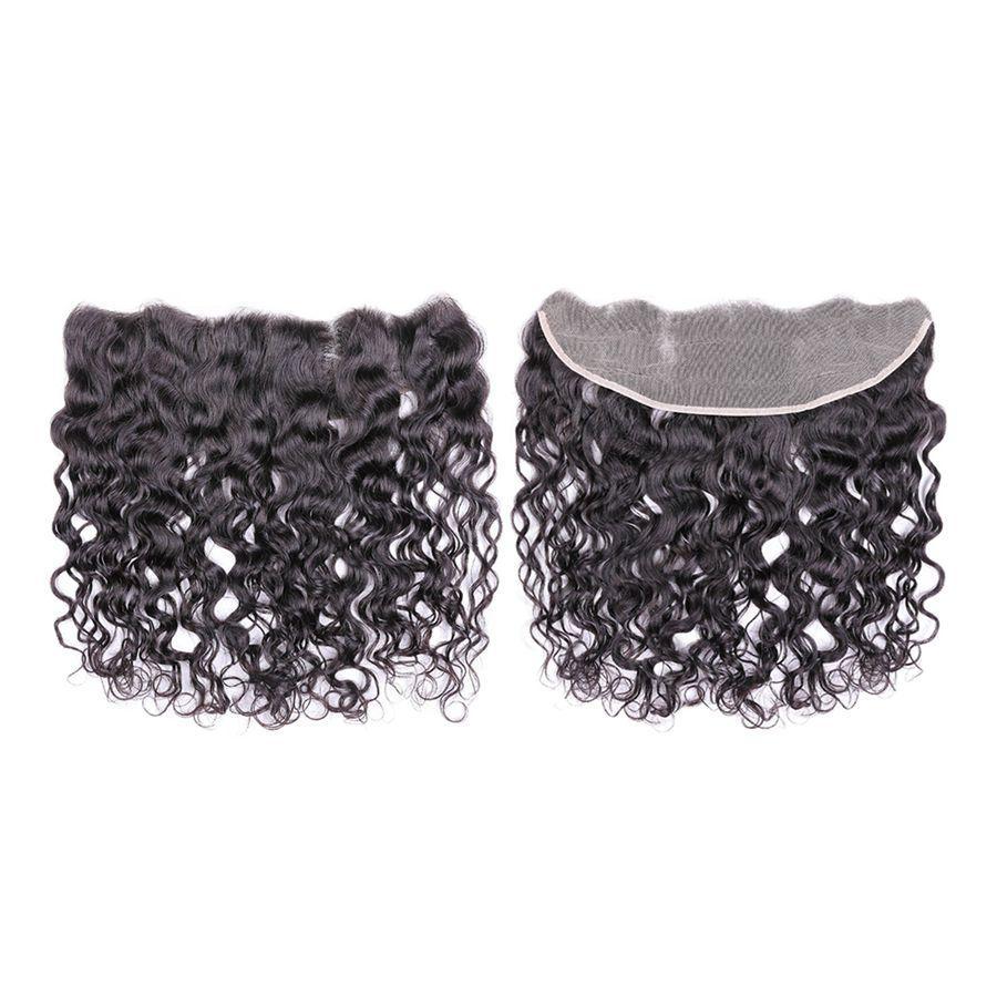 VSHOW HAIR Premium 9A Malaysian Human Virgin Hair Natural Wave 3 Bundles with Pre Plucked 13x4 Frontal Natural Black - Image 5