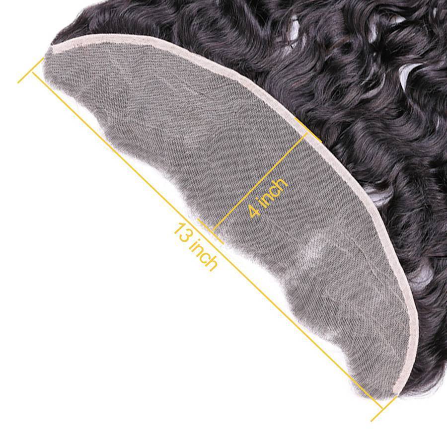 VSHOW HAIR Premium 9A Malaysian Human Virgin Hair Natural Wave 3 Bundles with Pre Plucked 13x4 Frontal Natural Black - Image 7