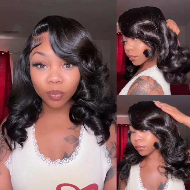 [C Part Design] Bleached Knots Body Wave Wear Go Glueless Wigs Pre Cut Lace Wigs With Drawstring 180% Density Layered Cut Body Wave Wigs For Women - Image 2