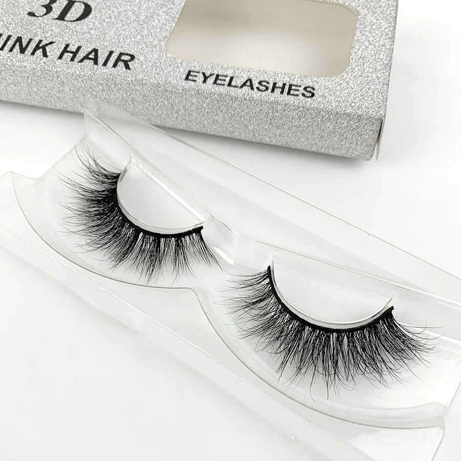 3D Mink Eyelashes for Women's Make Up 15mm Lashes - Image 5