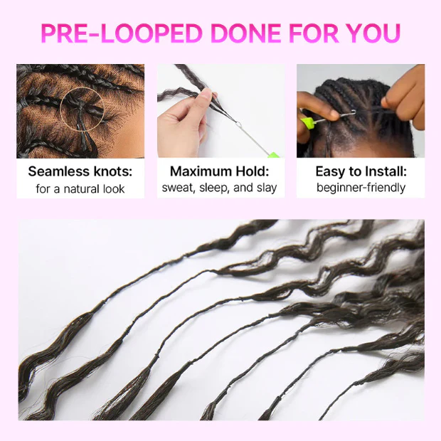 Afro Curly Crochet Human Hair For Braid Pre Separated Knotless Hair Extensions Reuseable Feather Crochet Hair - Image 6