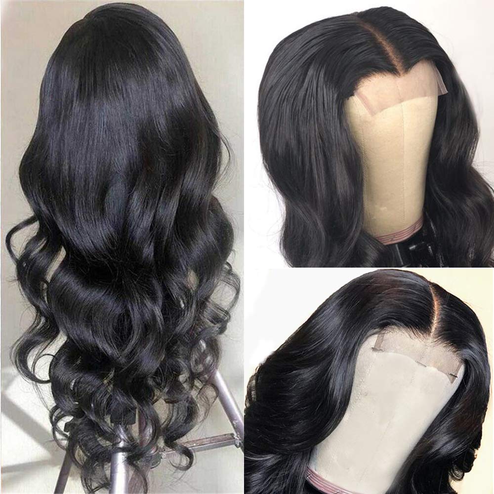 VSHOW Hand Tied Lace Wig Body Wave Hair 4x4 Closure Wigs Body Wave Human Hair Wigs - Image 4