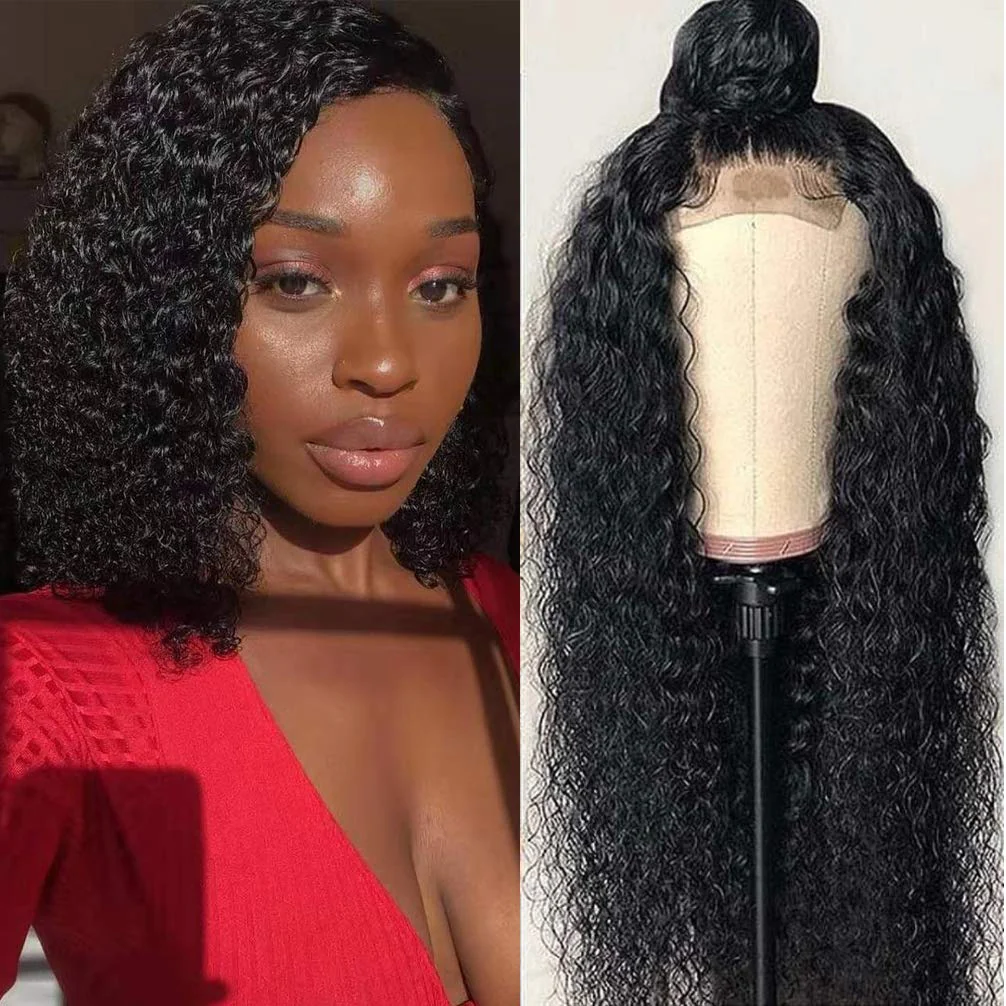 VSHOW 4x4 Kinky Curly Lace Closure Wig 100% Human Hair Small Curly Closure Wig - Image 3