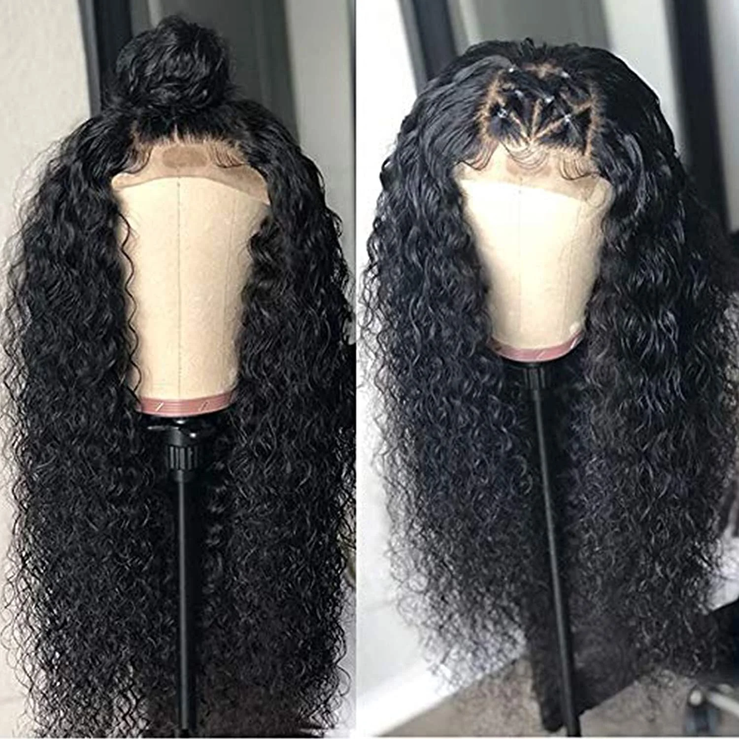 VSHOW 4x4 Kinky Curly Lace Closure Wig 100% Human Hair Small Curly Closure Wig - Image 5