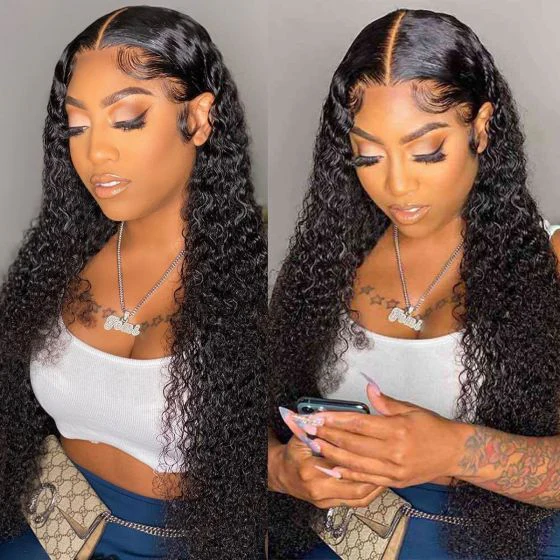 VSHOW Kinky Curly Wig Human Hair Wigs for Women 5x5 Lace Closure Wig Curly Human Hair Wig Lace Wigs - Image 4