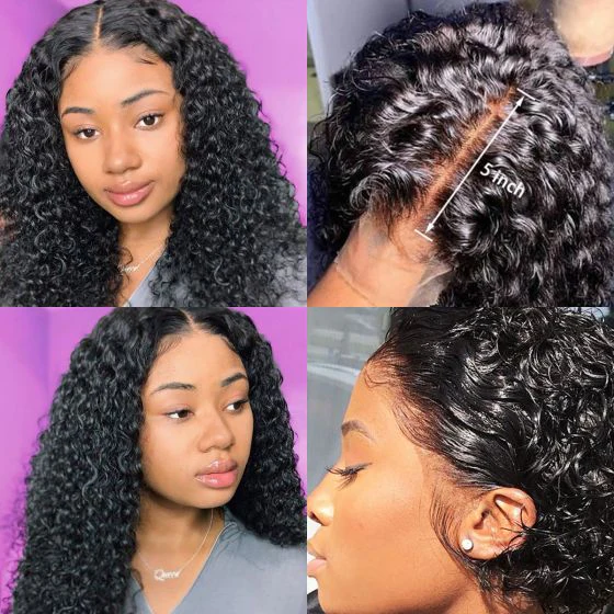 VSHOW Kinky Curly Wig Human Hair Wigs for Women 5x5 Lace Closure Wig Curly Human Hair Wig Lace Wigs - Image 5