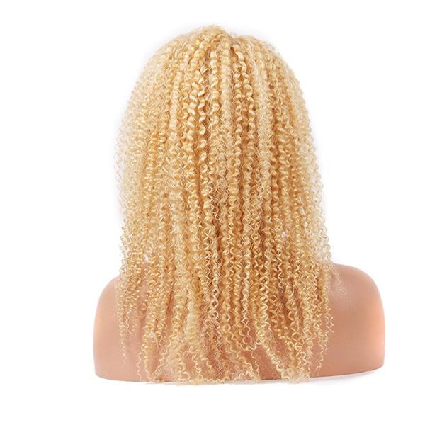 VSHOW Lace Front Kinky Curly Wig Human Hair Wigs 613 Honey Blonde Pre Plucked Wigs - Image 5