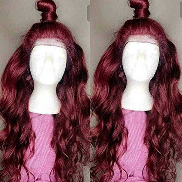 VSHOW Burgundy Dark Red Hair Body Wave Wig 99j Hair Color Human Hair Wigs Near Me - Image 6