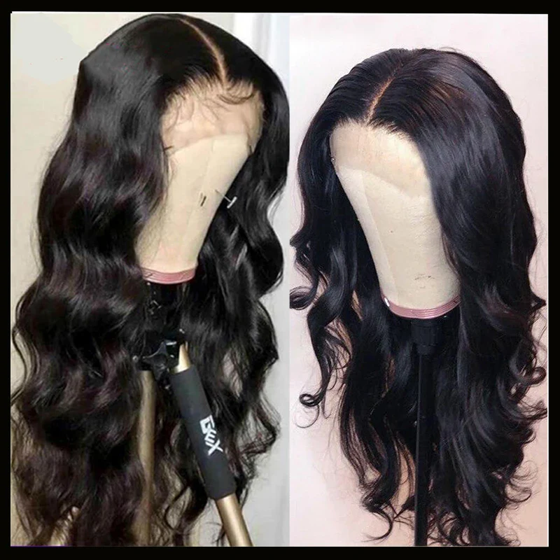 VSHOW Body Wave Human Hair 5x5 Lace Closure Wigs Natural Black Pre Plucked with Baby Hair - Image 5