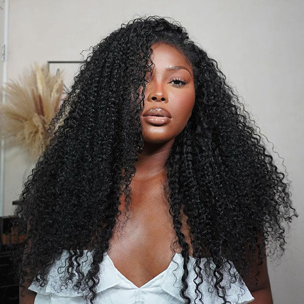 VSHOW Afro Curly Full Lace Wigs For Black Women Natural Blend Curly Vrigin Hair Wigs - Image 2