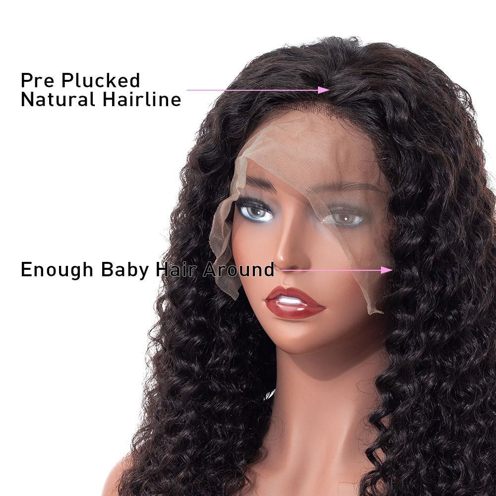VSHOW Afro Curly Full Lace Wigs For Black Women Natural Blend Curly Vrigin Hair Wigs - Image 3