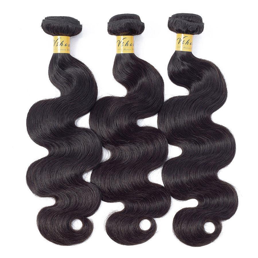 VSHOW HAIR Premium 9A Malaysian Virgin Human Hair Body Wave 3 or 4 Bundles with Closure Popular Sizes - Image 10
