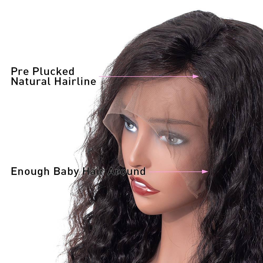 VSHOW HAIR Premium 9A Water Wave Human Hair Full Lace Wigs Natural Black - Image 5