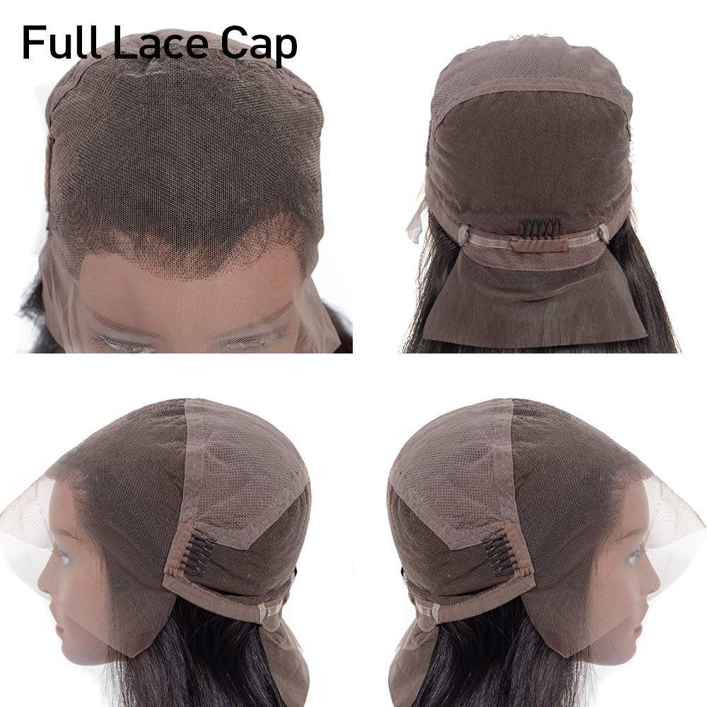 VSHOW Straight Human Hair Full Lace Wigs Natural Black - Image 7