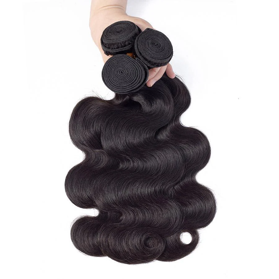 VSHOW HAIR Premium 9A Virgin Human Hair Sample Body Wave 1 or 2 Bundles Natural Black - Image 4