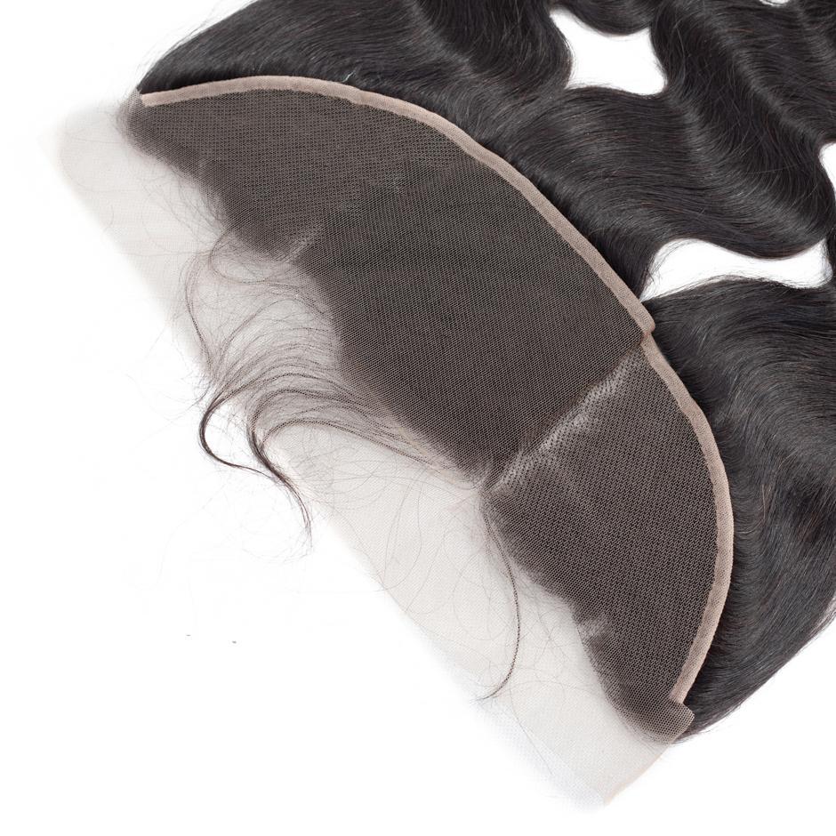 VSHOW HAIR 100% Virgin Human Hair Body Wave 13x4 Lace Frontal Natural Black - Image 3