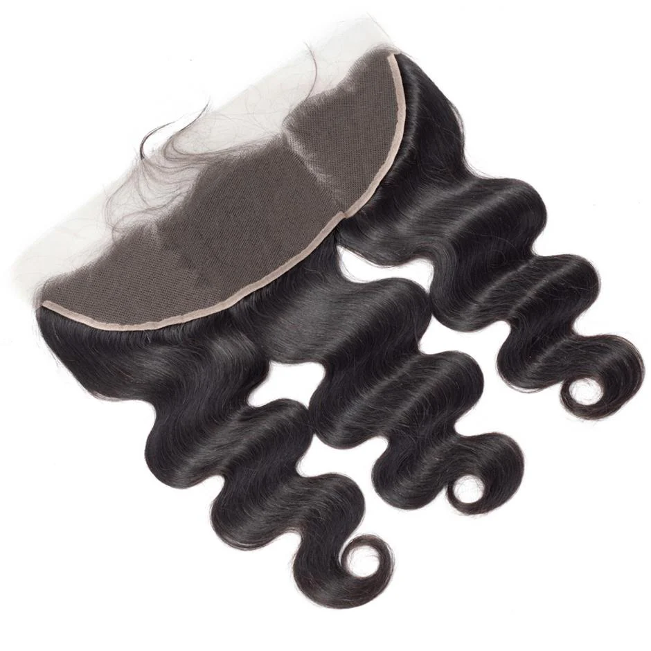 VSHOW HAIR 100% Virgin Human Hair Body Wave 13x4 Lace Frontal Natural Black - Image 5