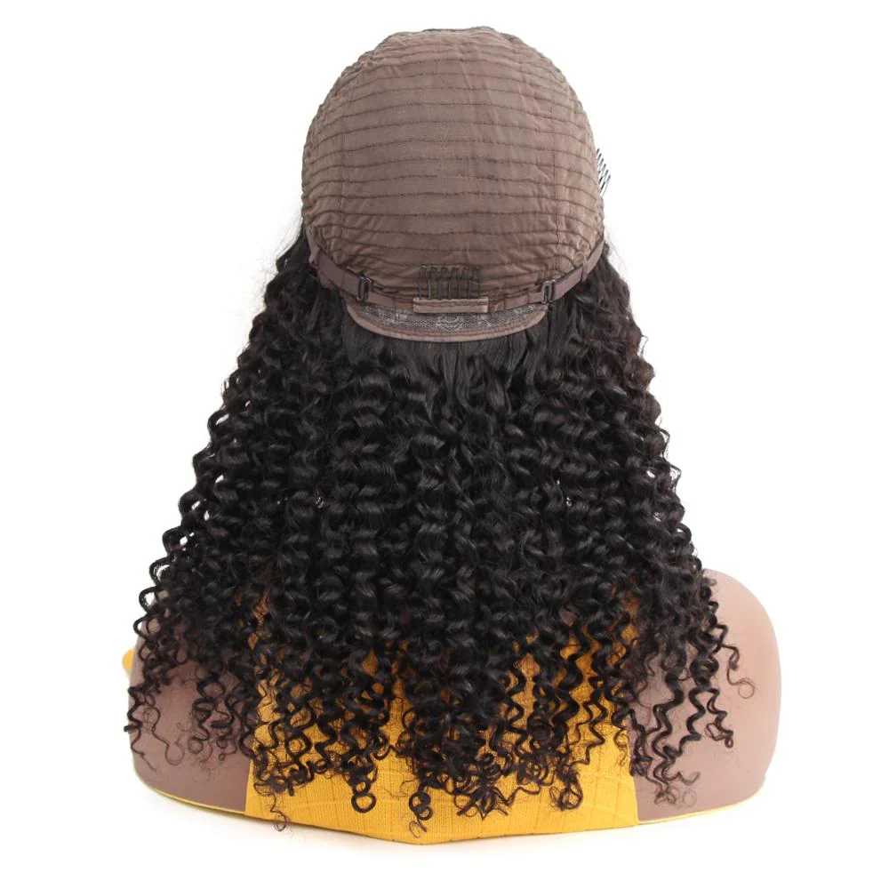 VSHOW HAIR Premium Kinky Curly Human Hair U Part Wigs Natural Black - Image 5