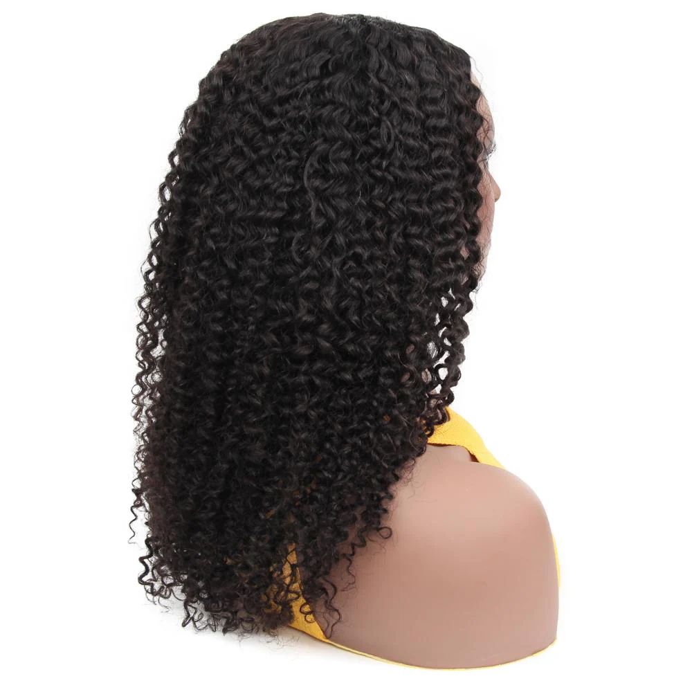 VSHOW HAIR Premium Kinky Curly Human Hair U Part Wigs Natural Black - Image 6