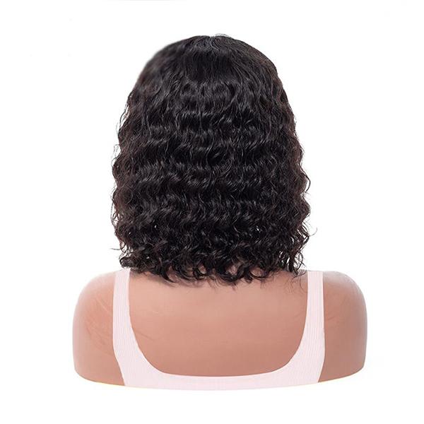 VSHOW Bob Water Wave Human Hair 4x4 Lace Wigs Natural Black - Image 5