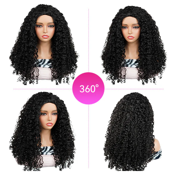 Vshow Bouncy Spiral Curls 3 In 1 Half Wigs 250% Density Flip Over Human Hair Wigs For Women - Image 4