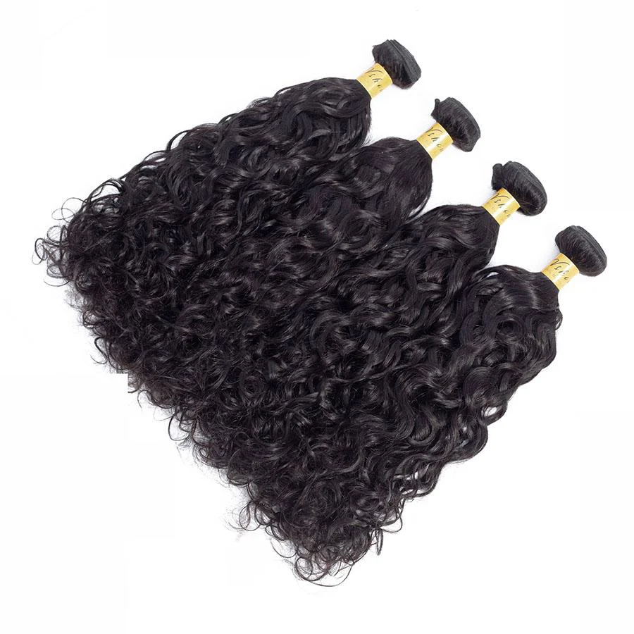 VSHOW HAIR Premium 9A Brazilian Human Virgin Hair Natural Wave 4 Bundles with Pre Plucked Closure Deal Natural Black - Image 5