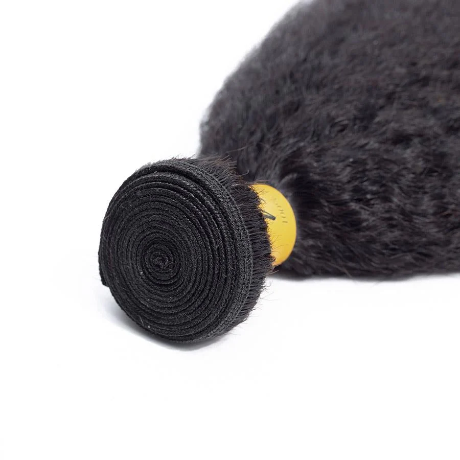 VSHOW HAIR Premium 9A Brazilian Human Virgin Hair YaKi Natural Black 4 Bundles Deal - Image 6