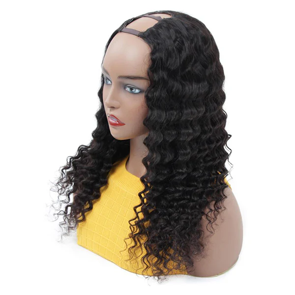 VSHOW HAIR None Lace Wigs Deep Wave Human Hair U Part Wigs Natural Color - Image 6
