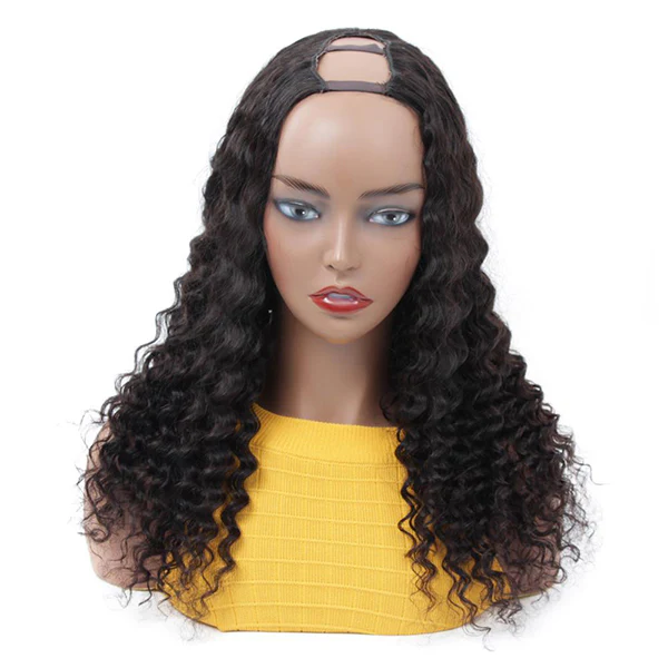 VSHOW HAIR None Lace Wigs Deep Wave Human Hair U Part Wigs Natural Color - Image 7