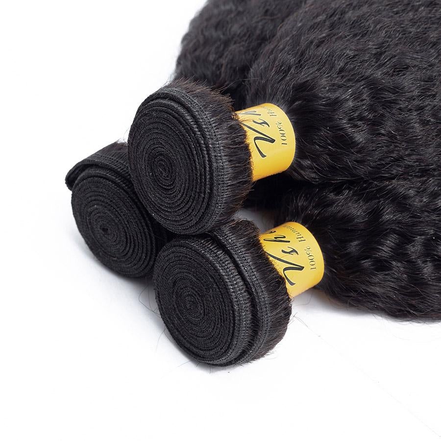 VSHOW HAIR Premium 9A Brazilian Human Virgin Hair YaKi Natural Black 3 Bundles Deal - Image 7