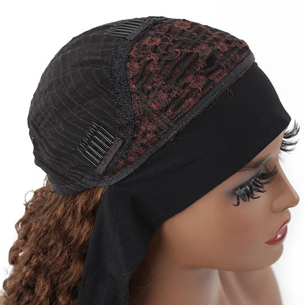 VSHOW HAIR Premium #4 Light Brown Loose Deep Wave Hair Headband Wigs 180% Density Glueless None Lace Wig - Image 5
