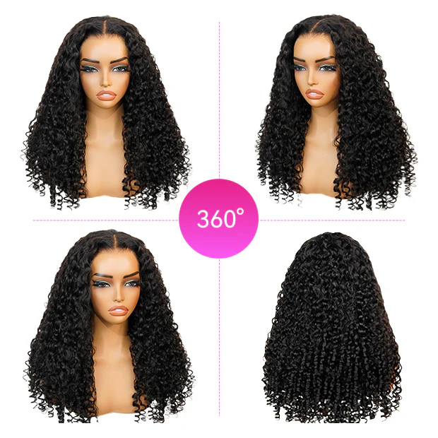 Vshow Bouncy Spiral Curls Glueless Human Hair Wigs 7x5 Pre Cut Lace Wear Go Wigs With Drawstring - Image 3