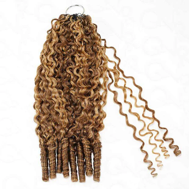 Vshow Burmese Curly Crochet Hair Natural Black Machine Made Feather Soft Curly Hair Bundles - Image 7