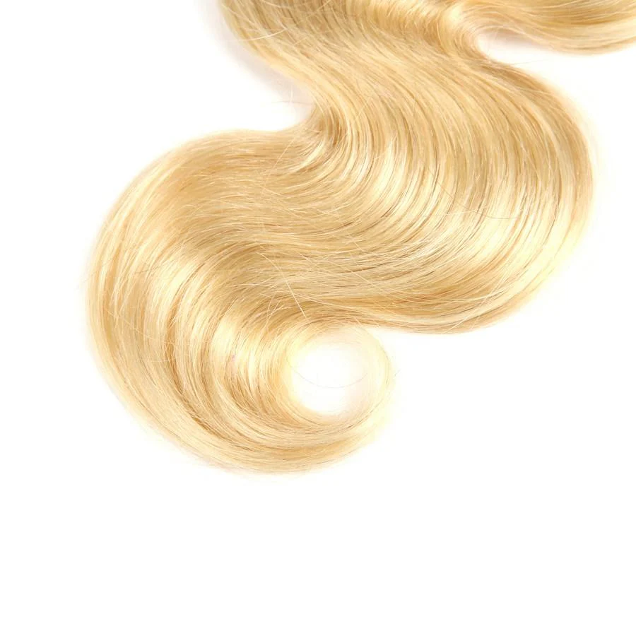 VSHOW HAIR Human Virgin Hair #613 Blonde Body Wave 3 or 4 Bundles with Closure - Image 4