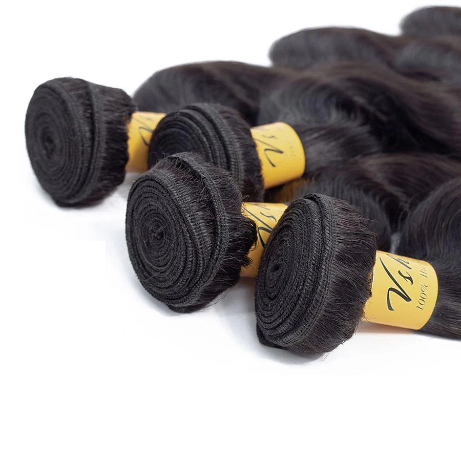 VSHOW HAIR Premium 9A Peruvian Virgin Human Hair Body Wave 3 or 4 Bundles with Closure Popular Sizes - Image 5
