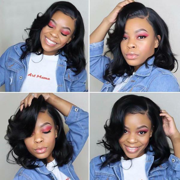 VSHOW Lace Front Body Wave Wig Preplucked Short Bob Wig That Look Real Human Hair For Women - Image 3