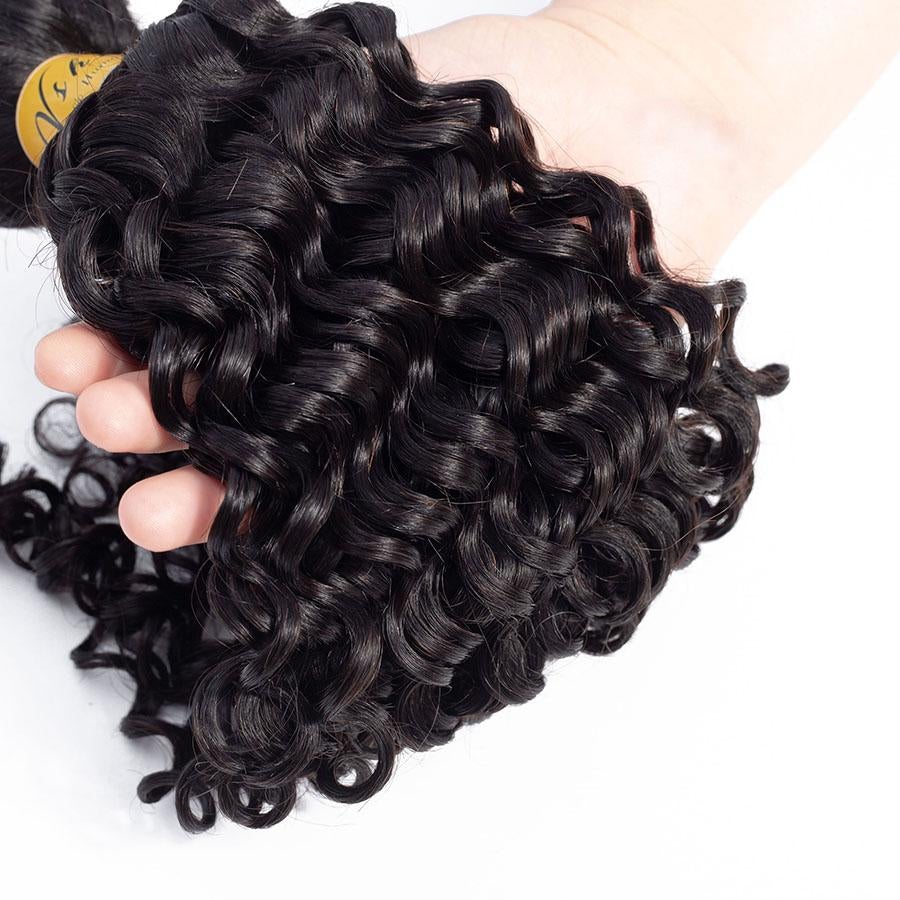 VSHOW HAIR Premium 9A Malaysian Human Virgin Hair Natural Wave Natural Black 4 Bundles Deal - Image 6