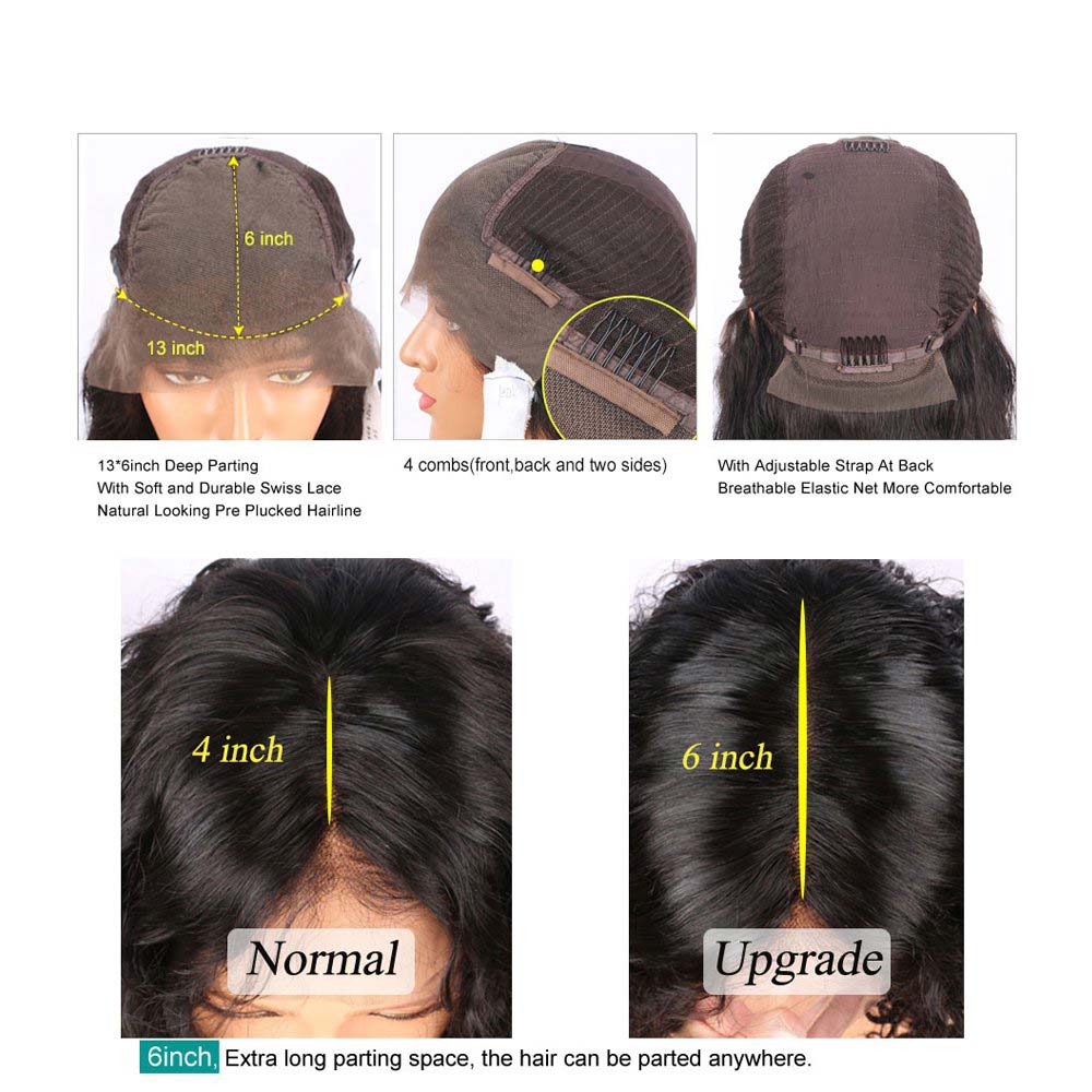 VSHOW HAIR Premium 9A Bob Kinky Curly Human Hair Lace Front Wigs Natural Black - Image 5