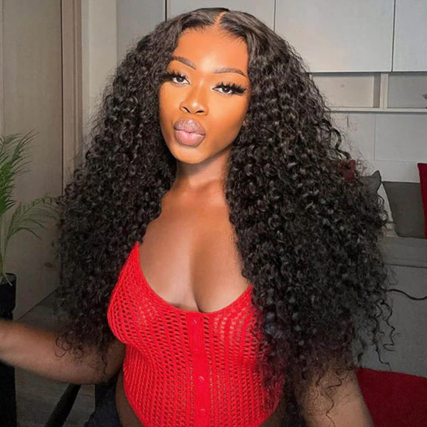 Clearance Sale 4x4 Pre-cut Lace Deep Wave Wear Go Wigs Long Hair Wigs Glueless Human Hair Wig - Image 3