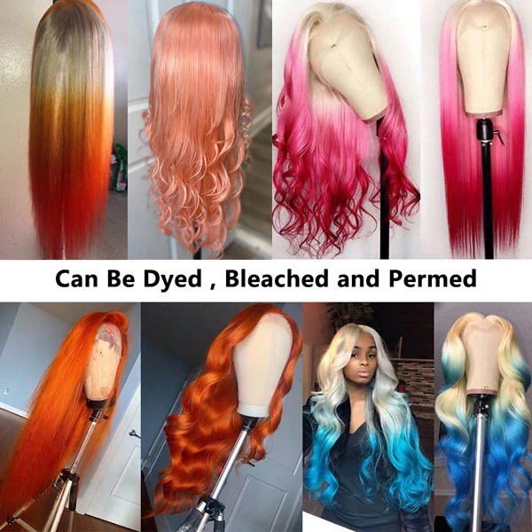 VSHOW Honey Blonde Hair #613 Color Straight Human Hair Transparent Lace Front Wigs 180% Density - Image 6