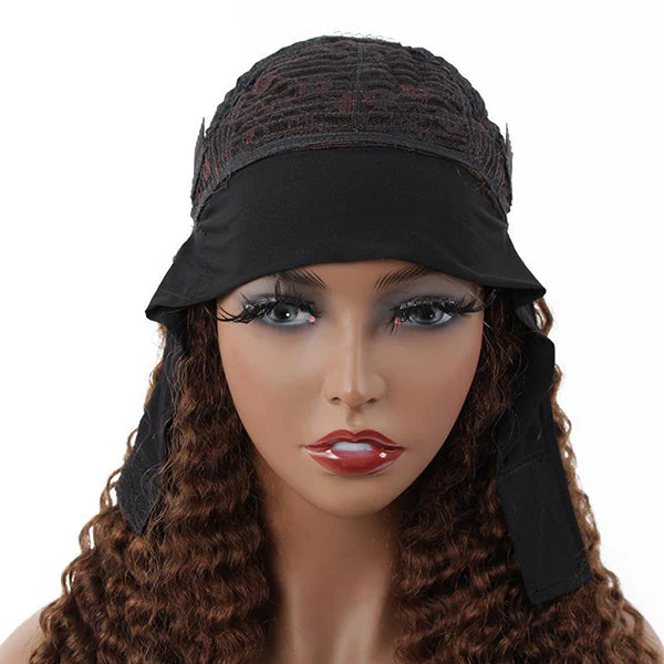 VSHOW HAIR Premium #4 Brown Deep Wave Hair Headband Wigs 180% Density Glueless None Lace Wig - Image 5