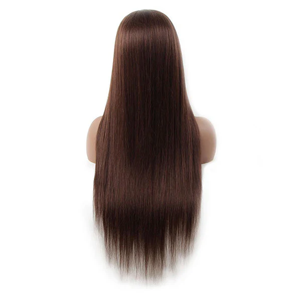 VSHOW HAIR Premium #2 Dark Brown Straight Hair Headband Wigs 180% Density Glueless None Lace Wig - Image 3