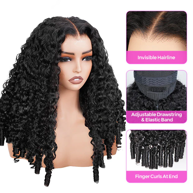 Burmese Curly Hair 10x6 Pre Cut Lace Wear Go Glueless Human Hair Wigs With Natural Hairline - Image 4