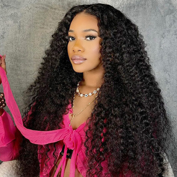 VSHOW Deep Wave Curly Hair Wigs 360 Lace Wigs With Pre Cut Edge And Bleached Knots - Image 6