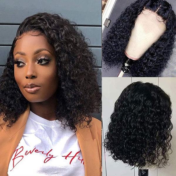 VSHOW Fine Hair Short Bob Haircuts Deep Wave Hair 13x4 And 4x4 Lace Front Wigs Human Hair - Image 3