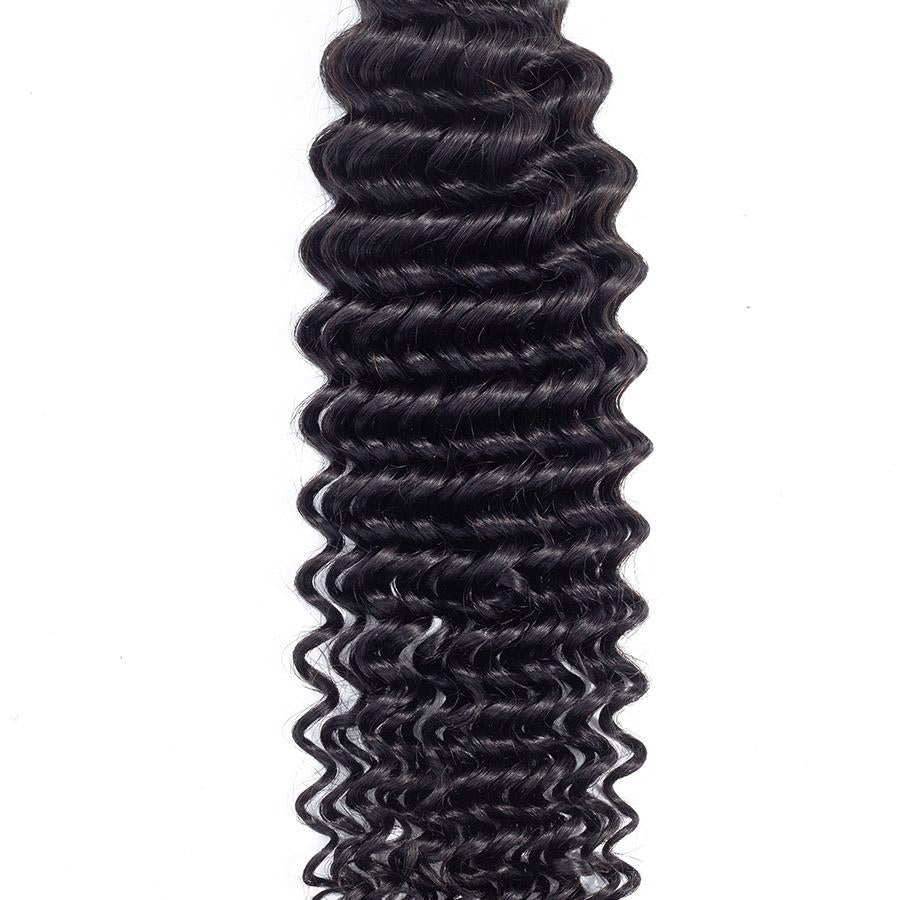 VSHOW HAIR Premium 9A Indian Human Virgin Hair Deep Wave Natural Black 3 Bundles Deal - Image 8