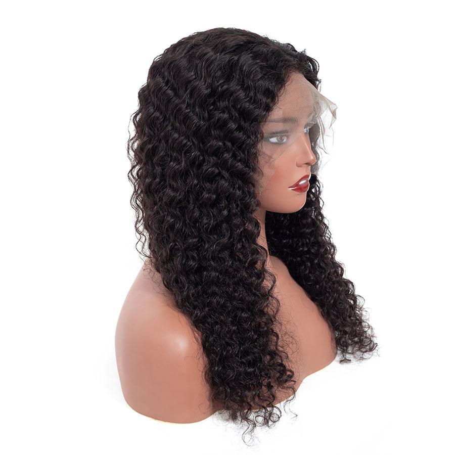 VSHOW HAIR Virgin Hair Full Lace Wigs Deep Wave Human Hair Full Lace Wigs Natural Black - Image 3