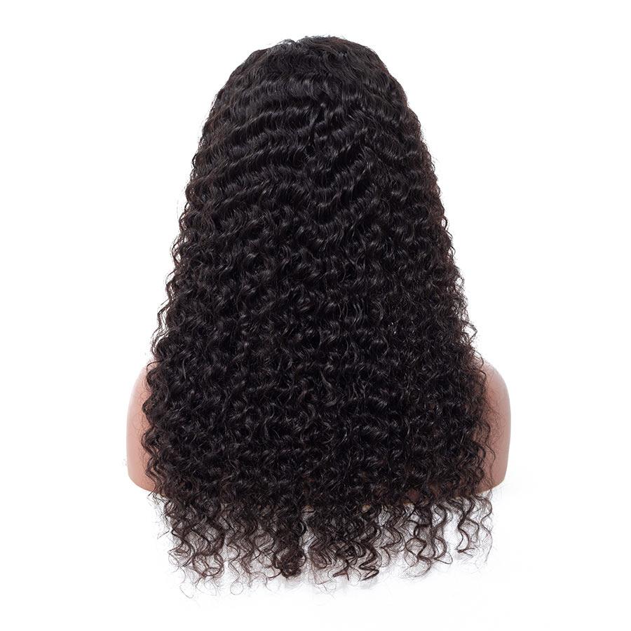 VSHOW HAIR Virgin Hair Full Lace Wigs Deep Wave Human Hair Full Lace Wigs Natural Black - Image 4